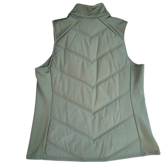 Like New Avia Olive Leaves Quilted Vest Size XL - Picture 5 of 12